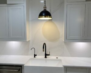 Viatera Calacatta Plata Countertops and Backsplash