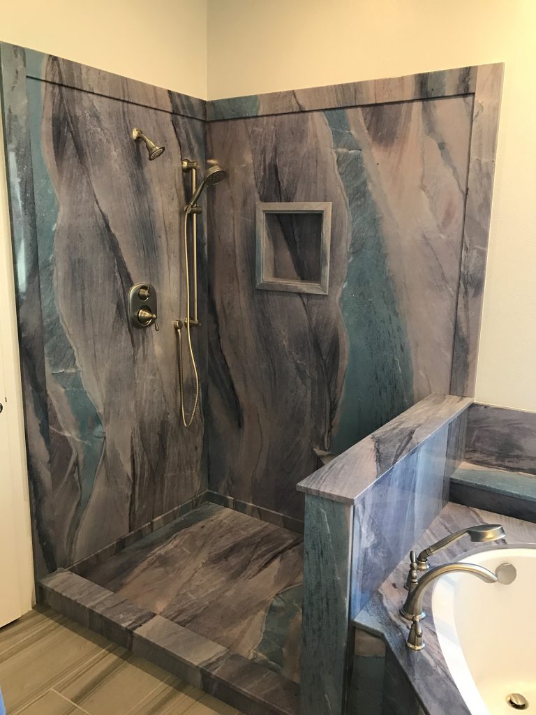 TruStone™ Material for Bathroom Renovations R&D Marble, Inc.