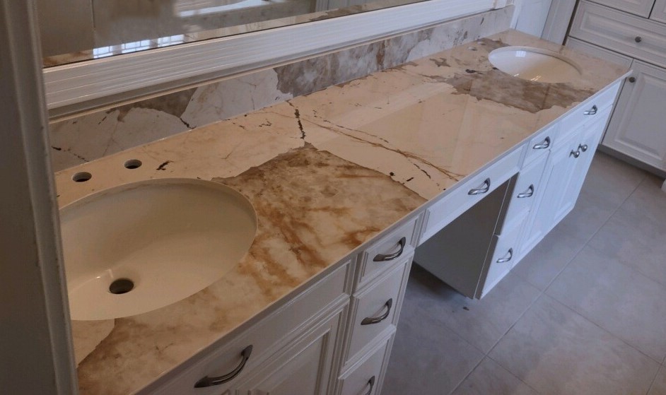 bathroom remodel with dekton khalo quartz countertop by r&d marble