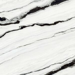 Full slab of Charcoal White Teracanto Porcelain by LX Hausys.