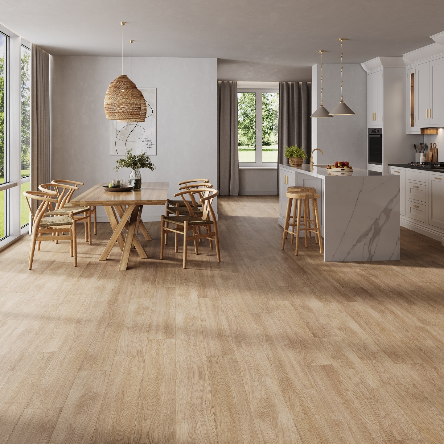 Forest Fusion-1445 Summit-kitchen-OA w TERACANTO Statuario Bianco